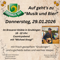 Musik und Bier Gruibinger Bier