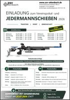 Vereinspokal- und Jedermannschießen 2026